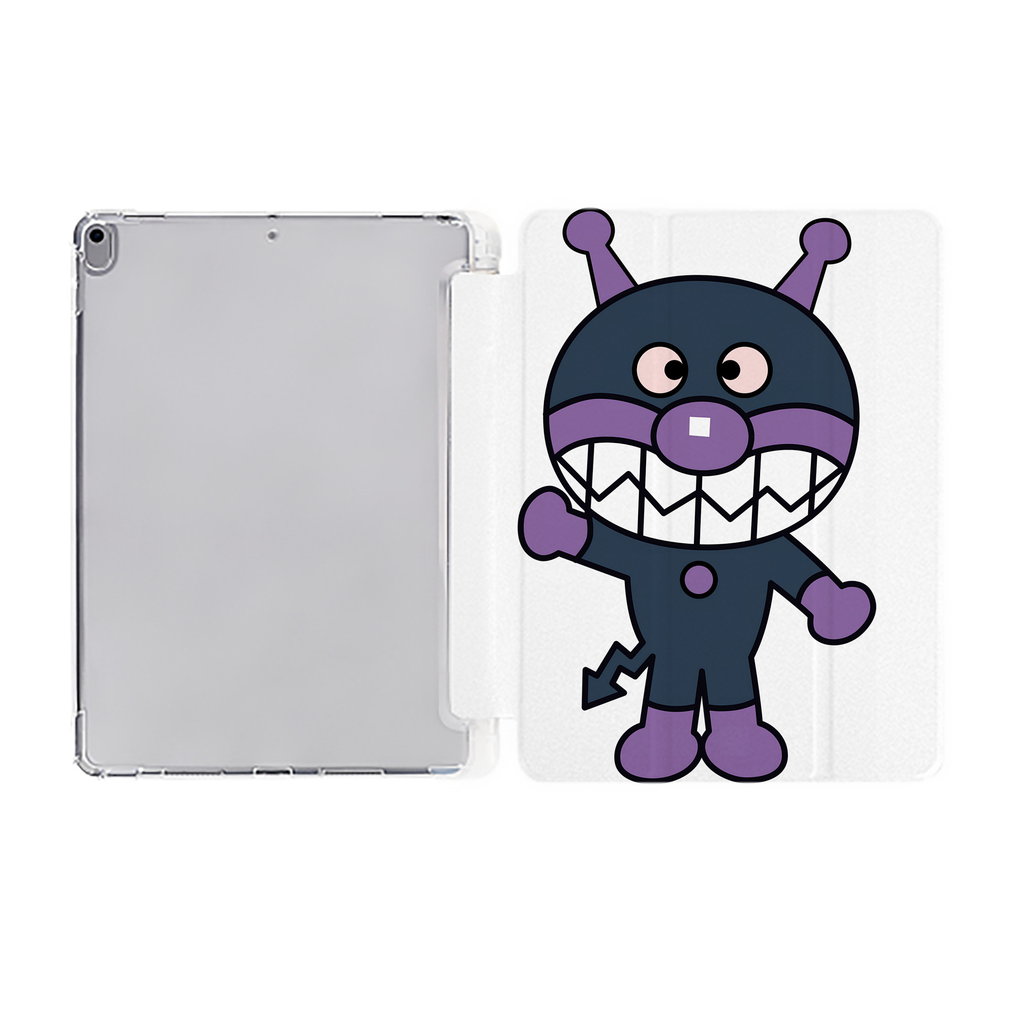 （画像用） アンパンマン Anpanman IPad ケース ペン収納付き 三つ折りスタンド PUレザー×シリコン 対応機種9.5/10.5/10.9インチ